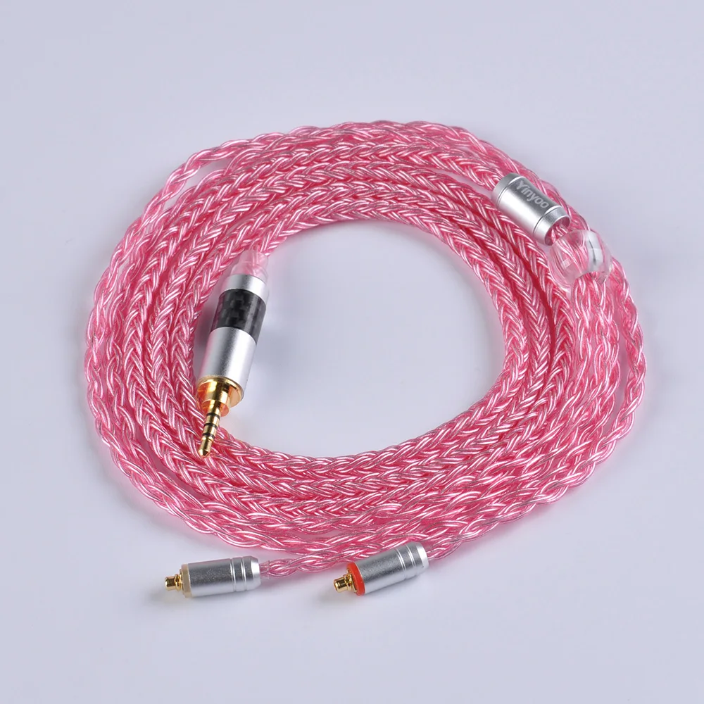

NEW YINYOO 16 Core Silver Plated Cable 2.5/3.5/4.4mm Balanced Cable With MMCX/2pin Connector For LZ A5 HQ12 KZ ZS10 AS10