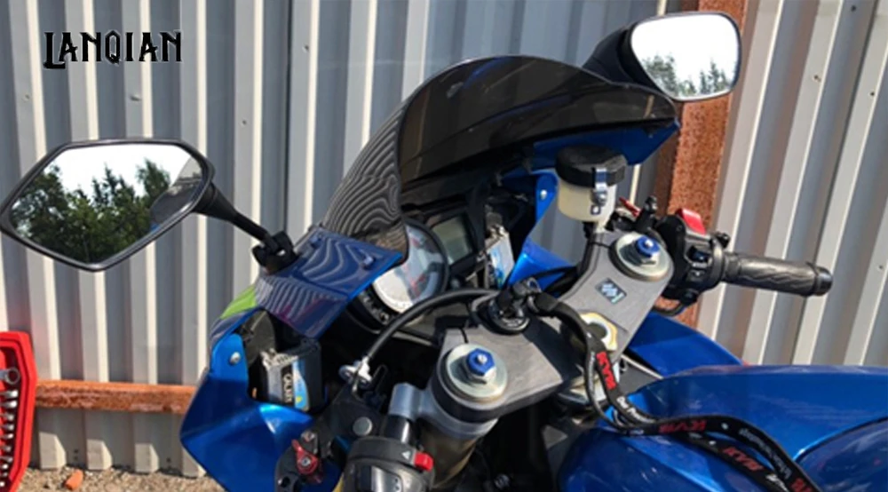 Зеркало для мотоцикла черное Moto зеркало заднего вида Yamaha YZF600 YZF R1 R6 R3 R125 R25 R15 2003 2004