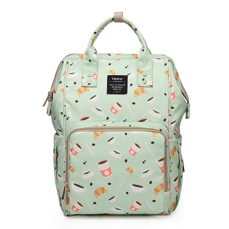 Heine New Products Cartoon Puppy Fashion Camo Printed Mummy Travel Shoulder Backpack Bag 11