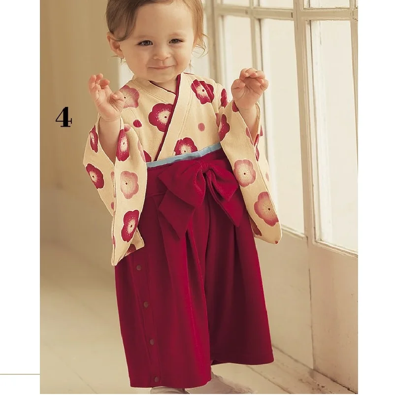 Babys Long Sleeve Romper,Red-Flower Jumpsuit Bodysuit Clothes