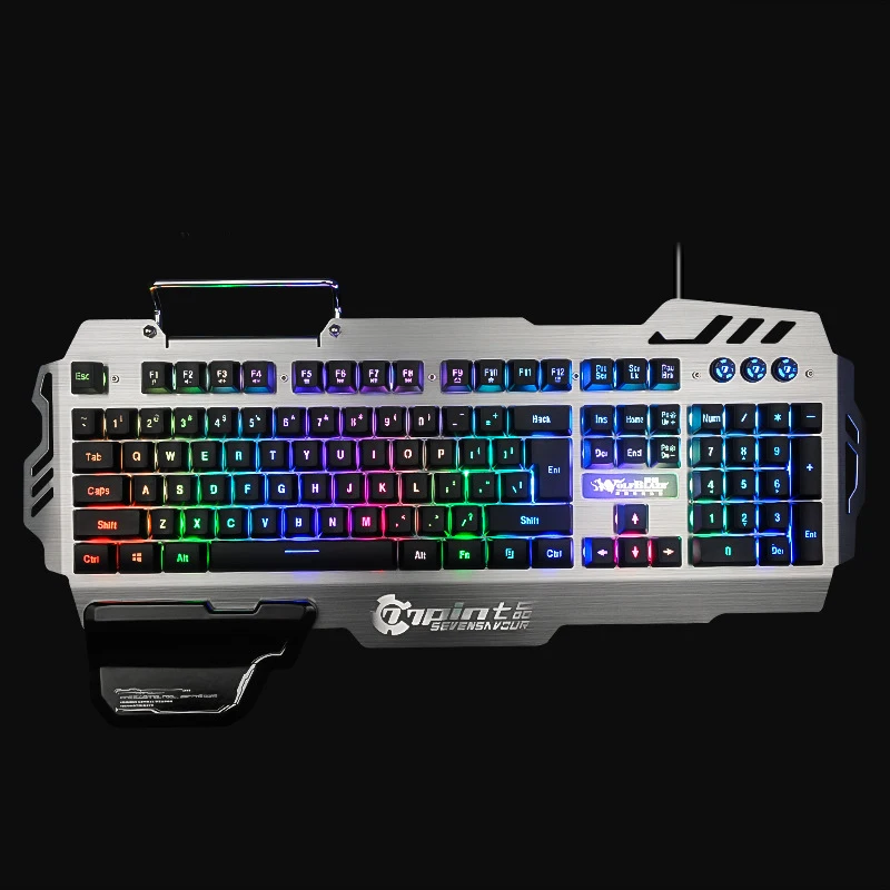 Проводная игровая клавиатура с RGB подсветкой прозрачный переключатель