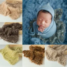 Горячее предложение! Шерстяная вязаная крючком детская корзина для фотосессии, одеяло, аксессуары, мохеровая обертка для студийной фотосессии, реквизит для новорожденных