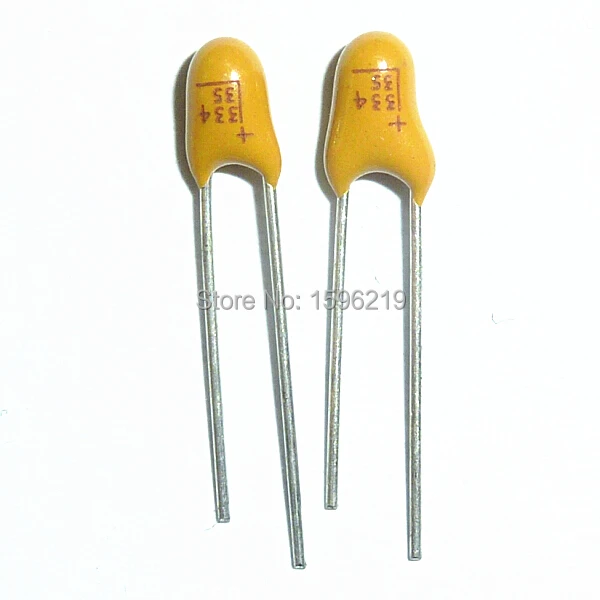 

20pcs Tantalum capacitor 0.33uF 35V DIP Brand New 35V0.33uF Radial