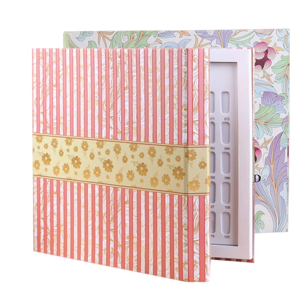 

Professional Nail Gel Polish Tips Show Color Display Card Book Chart 120 Slots Books ---MS