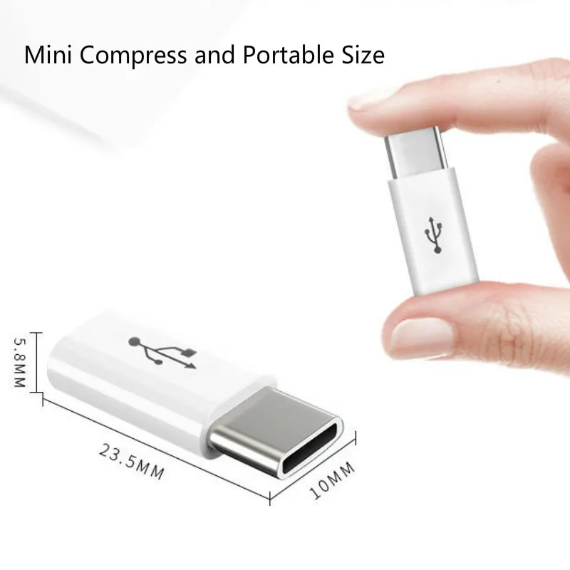 4 шт. в упаковке принт кабель с разъемами микро usbи USB C адаптер OTG USBC переходник 56 K