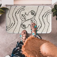 AIBOULLY 45*75 современный минималистичный дверной проем дверь скребка грязевой песок прокладка ins креативная дверь ванной Противоскользящий коврик для дезактивации двери