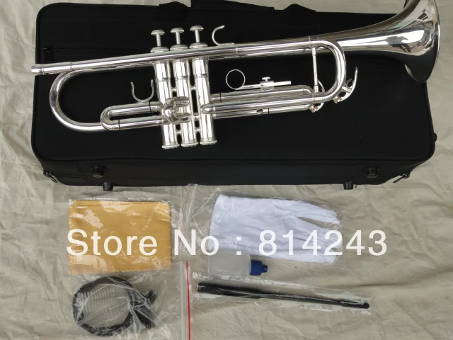 Cheap Brand Bb Trumpet Type Small Brass Instruments Surface Silver Plated Bb Trumpet Professional Musical Instrument trompeta