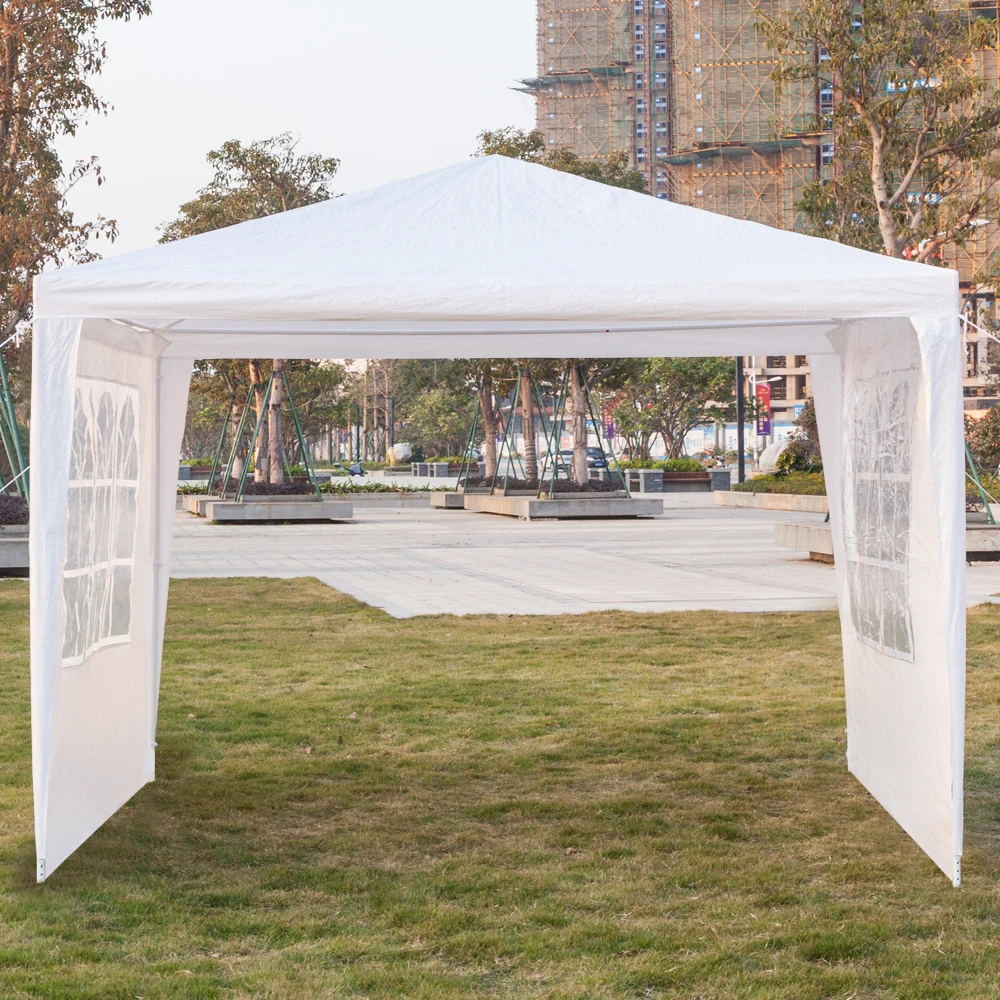 

300 x 300cm Waterproof Tent with Spiral Tubes for Household Wedding Decoration Party Parking Shed Garden Canopy Sunshade Shelter