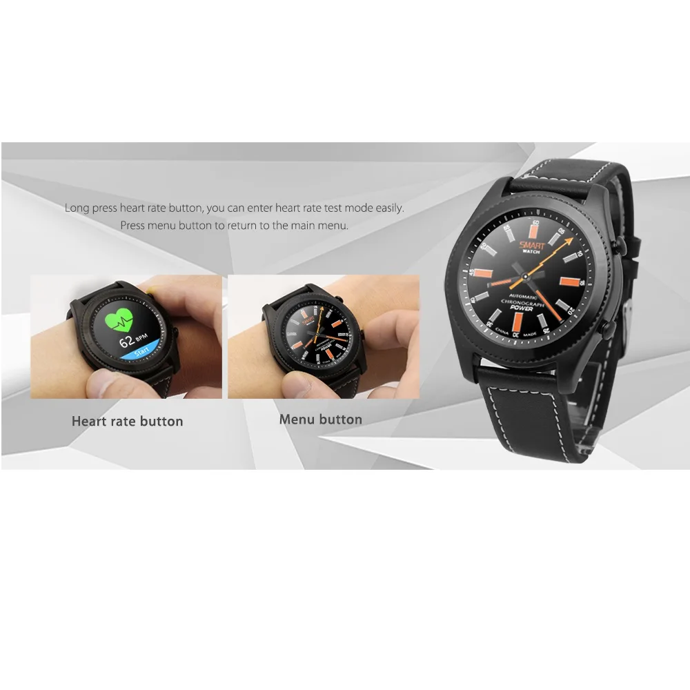 100% Оригинальные dtno. Я № 1 S9 NFC MTK2502C SmartWatch сердечного ритма Мониторы Bluetooth 4.0 Смарт