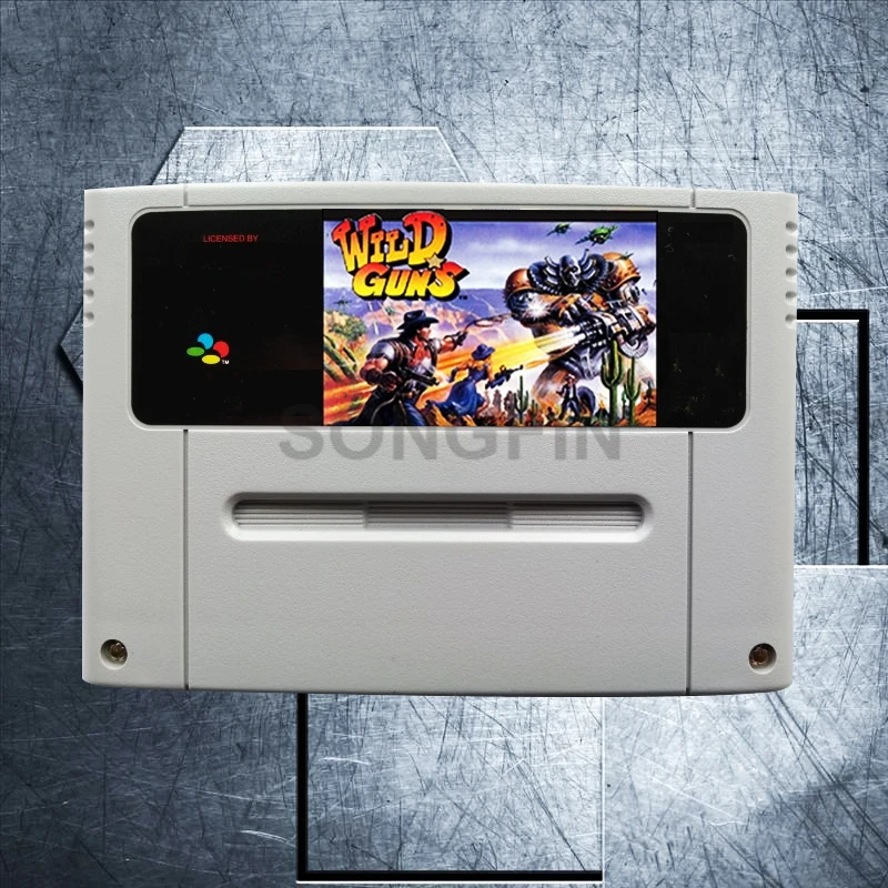 

Wild Guns 16 Bit Big Gray Game Cartridge for PAL/EUR Version Game Console