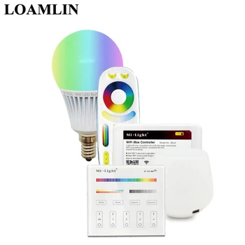 

Milight E14 5W RGB+CCT Led Bulb 2.4G RF Remote Controllable Wifi Enabled AC85-265V