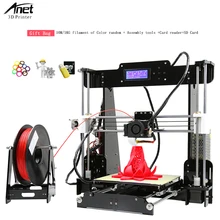 Anet A8 Acrylic + Lead Screw 3D Printer Large Printing Size 220*220*240mm Reprap i3 DIY 3D Printer Kit Desktop 3d Printer Kit
