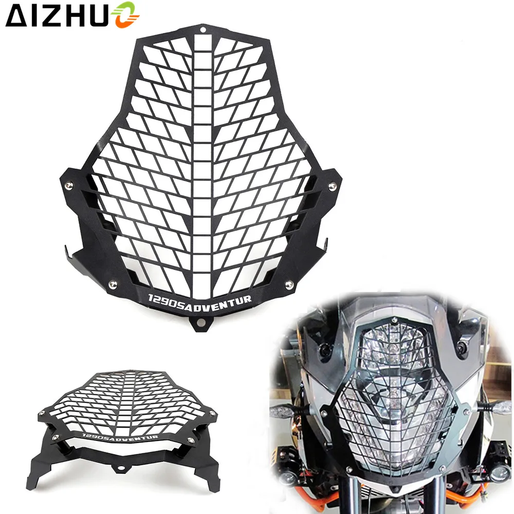 Motorcycle Headlight Guard Grill Stainless Steel Motorbike Front Lamp Light Protective Light