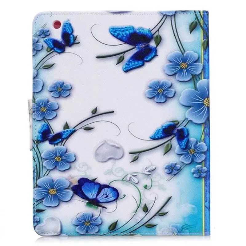 

ocube 30pcs/lot 2017 Flower Print Pattern Flip Stand PU Leather Case Cover For Apple iPad 2 3 4 9.7" ipad2 ipad3 ipad4 Tablet