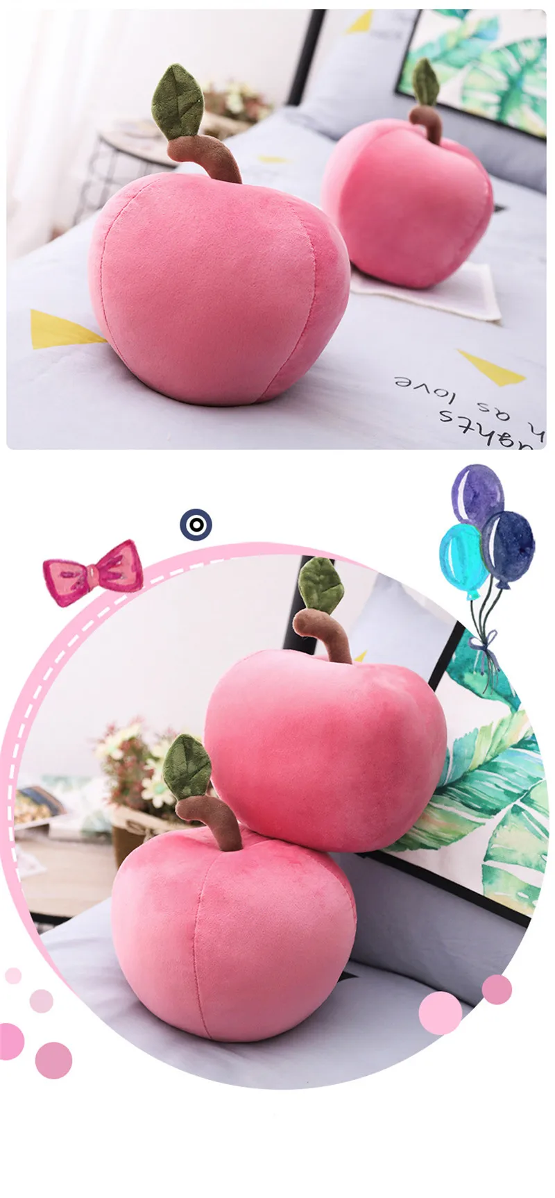 25/40 см Творческий Apple очень мягкая подушка для моделирования для фруктов яблок Мягкие плюшевые куклы развивающая игрушка для детей девочек