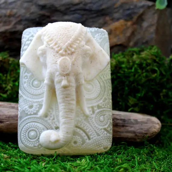 PRZY QT0030 индийский тайский слон Силиконовая форма мыльный пластырь Глина Воск Смола животное ручной работы пресс-формы для мыла горячая Распродажа формы для мыла