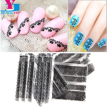 

30 Pcs Beauty Flower Lace Nail Art Stickers Black Decals Sexy Adesiivi Unghie Nagel Stickers Ongles Decoration Nal Art Manicure