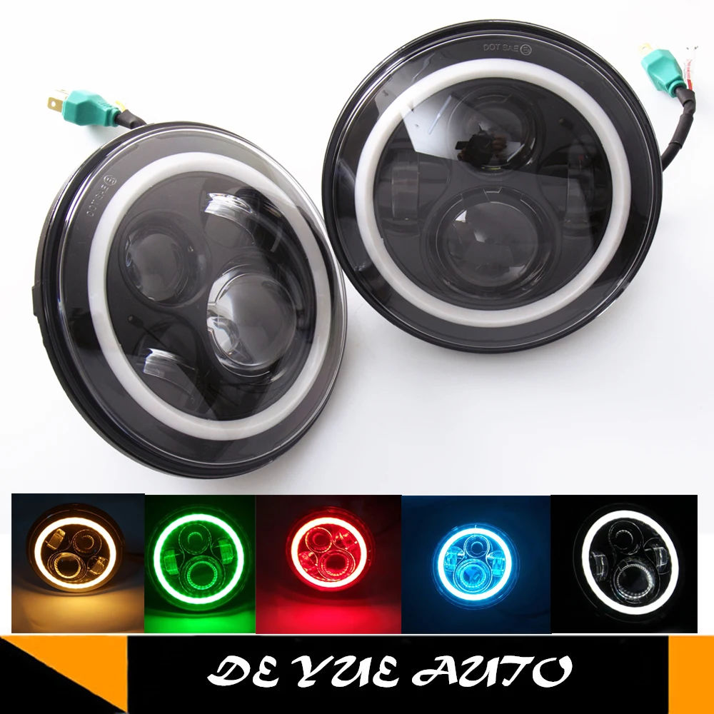 DOT certification 75w 7inch hi/lo Led headlight for wrangler JK CJ TJ