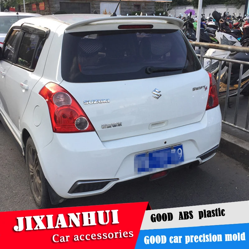 Для Swift спойлер 2008- Suzuki Swift спойлер YCK ABS Пластиковый материал заднее крыло автомобиля Цвет задний спойлер