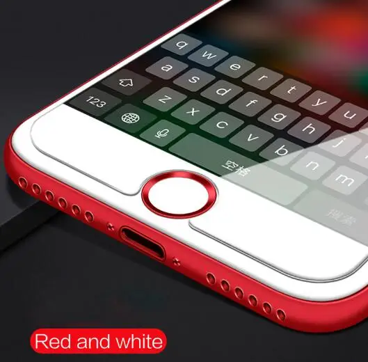 Отпечаток пальца Touch ID пленка для iPhone 8 Home Key защита для клавиатуры наклейка пленка для iPhone 8 7 Plus 5s SE 6 S 6 Ipad Air Pro Mini - Цвет: White and Red