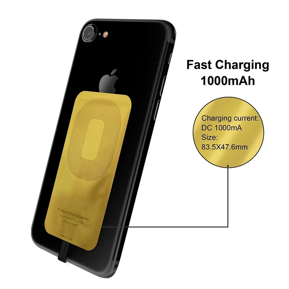 Беспроводной приемник QI для IPhone 5 5C SE 6 6Plus 6S Plus 7 7Plus беспроводной зарядки|Зарядные