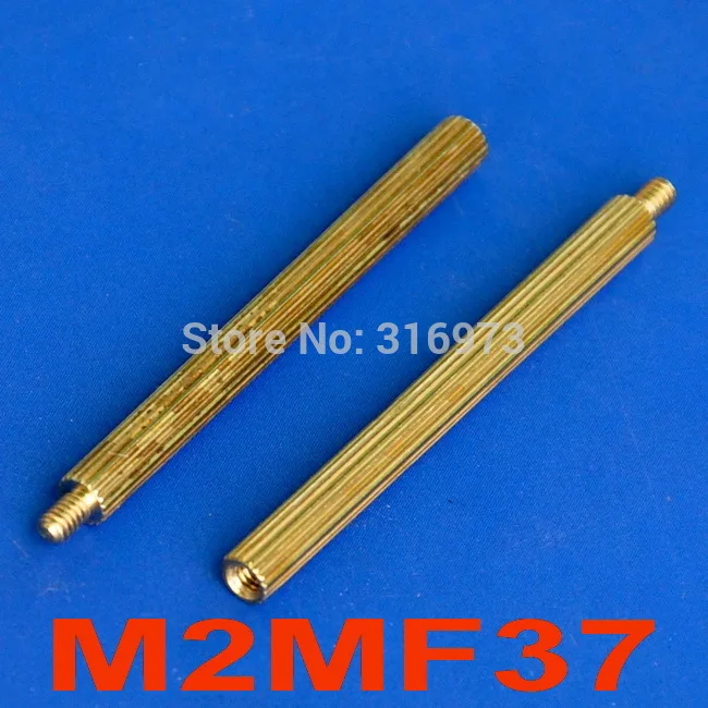 

(1000 pcs/lot) 37mm Threaded M2 Brass Male-Female Standoff, Spacer.