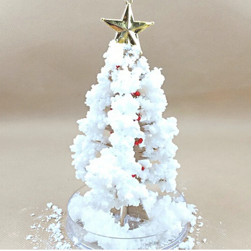 

2019 170mm H White Visual Magic Paper Growing Crystals Tree Mystically Christmas Trees Kids Educative Science Baby Toys Novelty