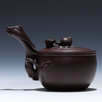 

Yixing are recommended by the assistant engineer liu jianming all hand travel peach spoon cup purple sand teapot tea set