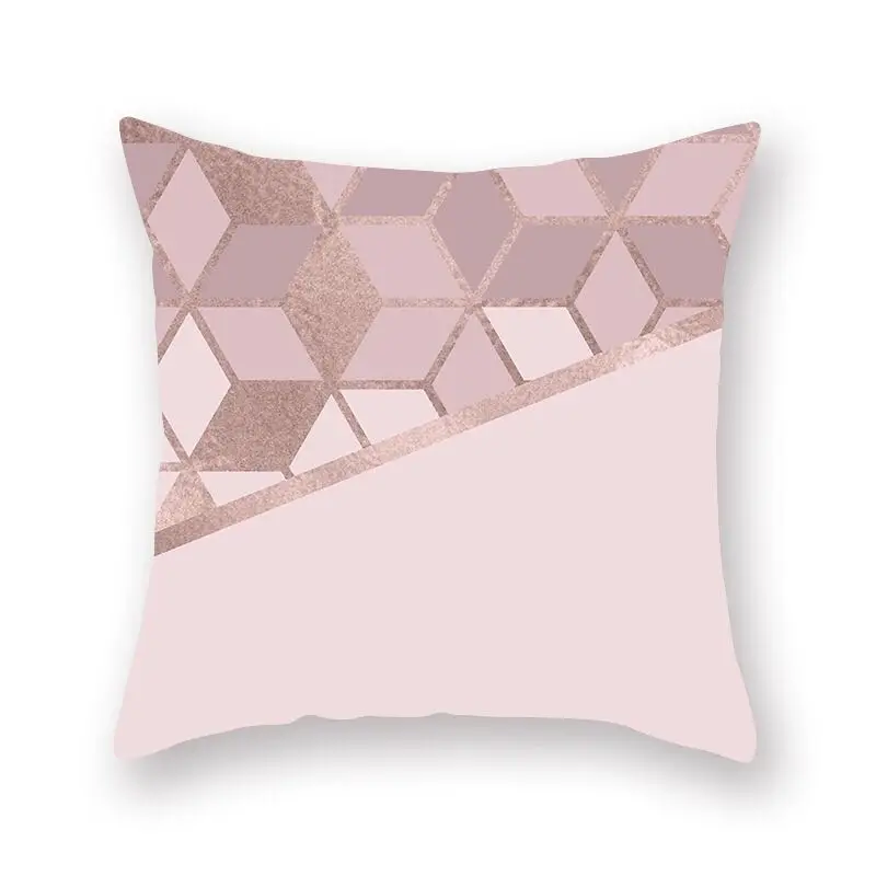 

Emerra Rose Gold Pillow, Peach-skin Printed Pillow Cover, Pillow Cushion 45x45cm