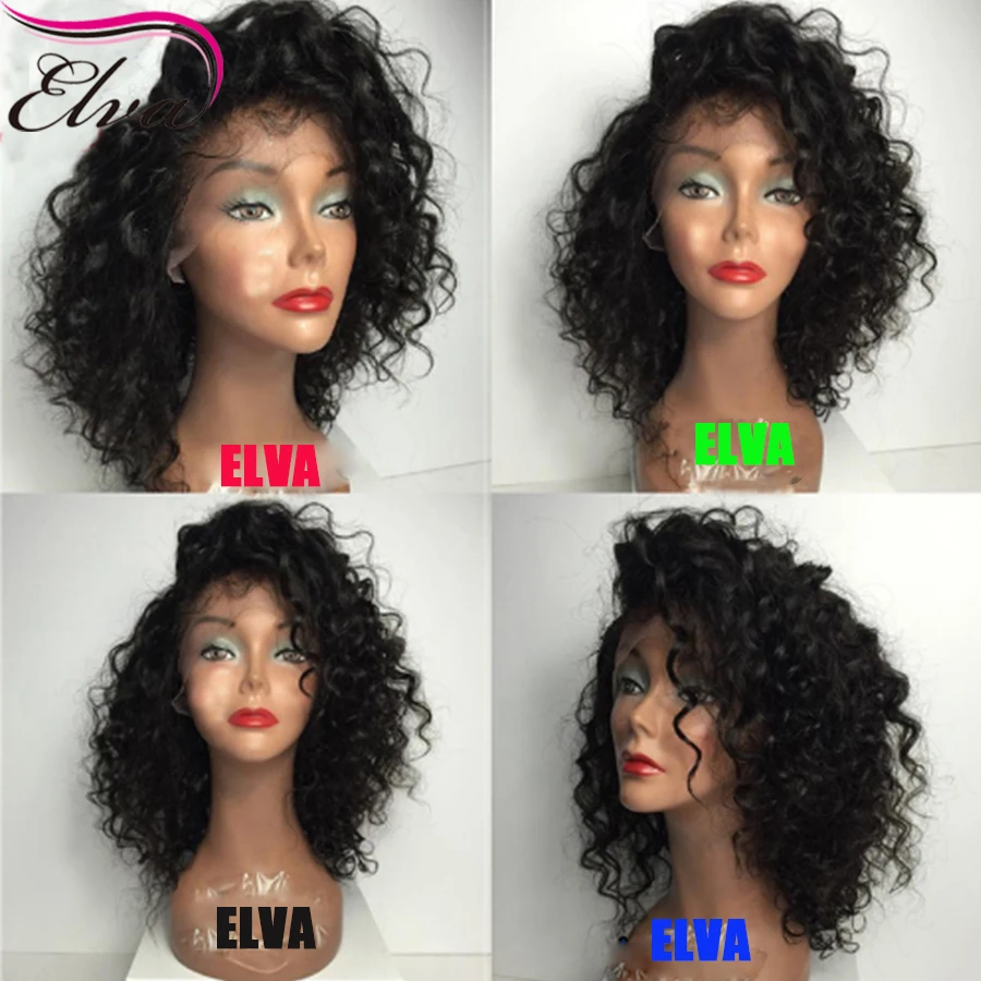 

8A Full Lace Human Hair Wigs Short For Black Women Brazilian Curly Human Hair Full Lace Wigs Glueless Lace Front Human Hair Wigs
