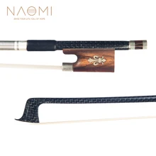 Скрипка NAOMI из углеродного волокна, бант, 4/4 серебро, Плетеный W/Ox, лягушка, высокое качество, для 4/4, скрипка из конского волоса, части и аксессуары, новинка