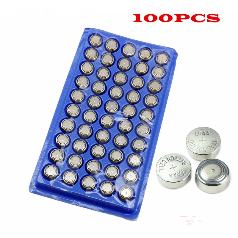 

100Pcs AG13 High volume Button Cell Battery 303 LR44 357A A76 SR44SW SP76 RW82 RW42 L1154 Long Lasting watch toys Free shipping