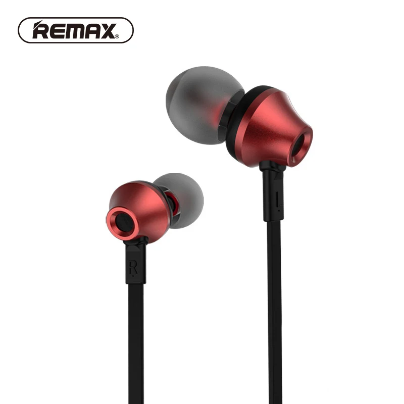 Remax RM-610D Stereo Music In-ear Metal Earphones Super Clear Noise Isolating Earphone with Mic earbuds for Mobile Phone raxfly earphone for iphone xiaomi samsung huawei 3 5mm mobile phone in ear clear music earphone noise cancel earbud microphone