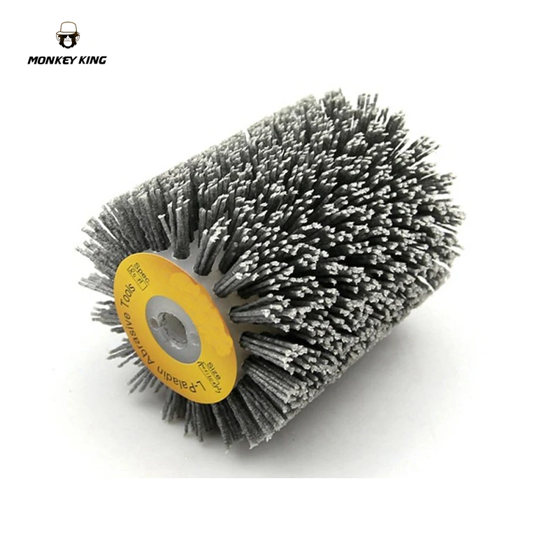 100*120*13mm Abrasives Wire Brush Wheel for 9741 Wheel Sander P80-P600 Wooden Furniture Polishing Grinding Tool