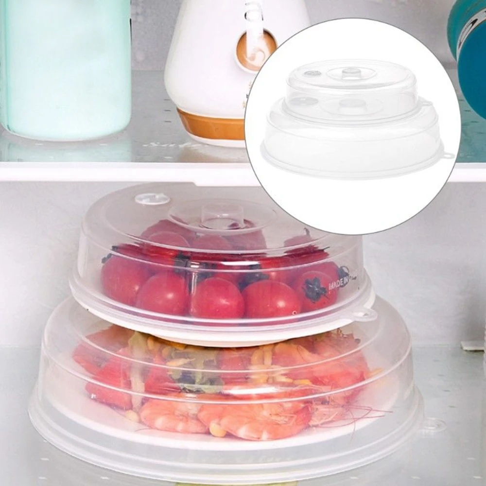 

Microwave Cooking Plate Cover Food Dish Lid Ventilated Steam Vent For Kitchen