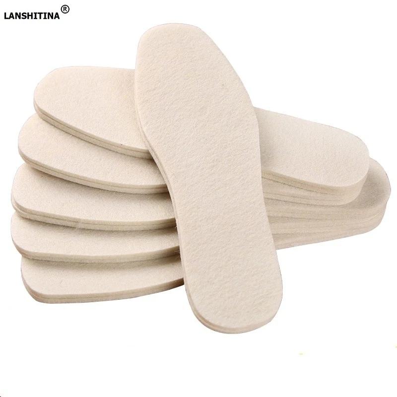 

Winter Insoles Pads Warm Shoe Pad Wool Felt Insole Sweat Shock Absorbing Insoles Palmilhas Inlegzolen Accessoire Chaussure