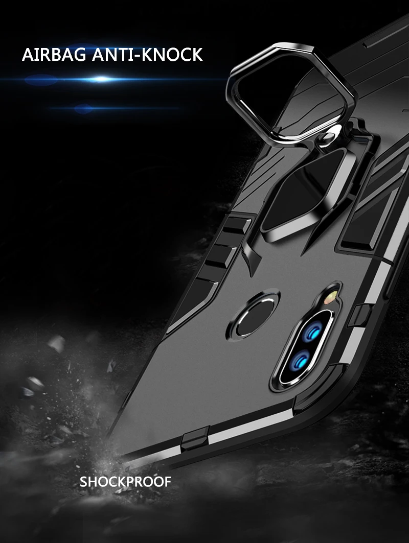 Từ Tính Nhẫn Chân Đế Dành Cho Huawei P30 Pro P20 Giao Phối 30 20X Danh Dự 20 Lite Y9 2019 Chống Sốc Armor bao Da + Dây cute phone cases huawei