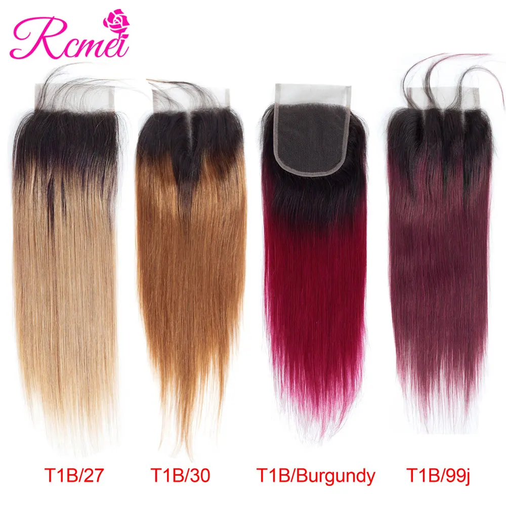Omber-straight-hair-closure