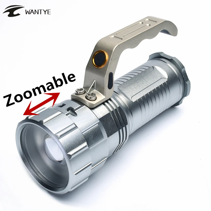 High quality lamp XM-L T6 3800Lumens LED Flashlight Waterproof Zoomable Torch Lamp For 3x18650 batteries | Лампы и освещение