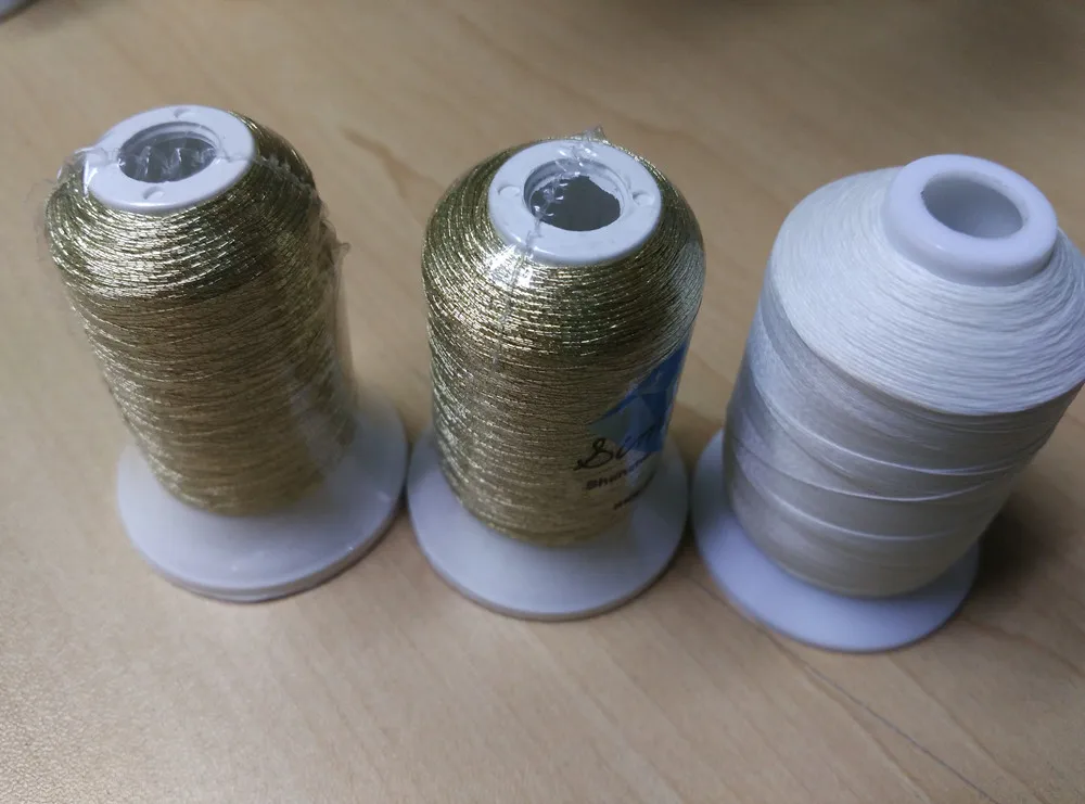 Simthread Mejor 21 Colores Máquina De Bordado Metálico Hilo Kit 1,640.4 Ft (550Y) Para Bordado Computarizado Y Costura Decorativa