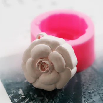 

Camellia Flower Silicone Soap Mold Aroma Gypsum Silicone Molds Plaster Mould Car Pendant Rubber Mold