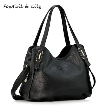 

FoxTail & Lily All Seasons Luxury Genuine Leather Bag for Women Soft Leather Handbag Ladies Casual Shoulder Messenger Bags