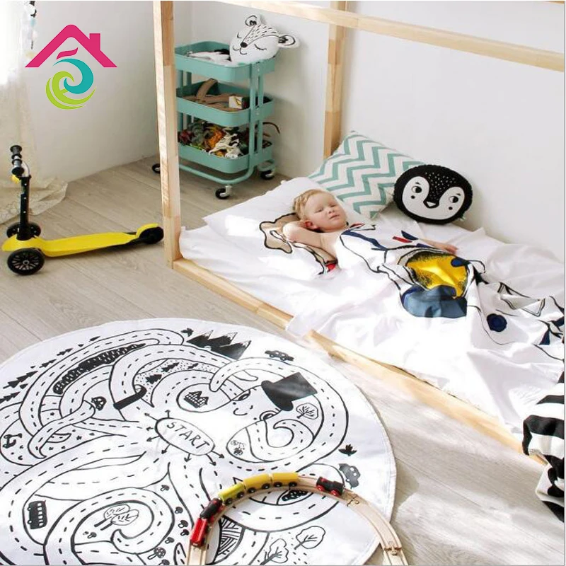 

Baby Game Rugs&Carpet for Home Living Room Infant Kids Soft Warm Crawling Blanket Baby Storage Bag Play Mat Color Pattern JAS02