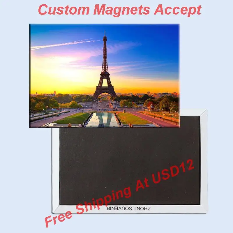 

Souvenir Photo Fridge Magnet,The Eiffel Tower,Paris France 5600 Travel Gift tourist attractions souvenir