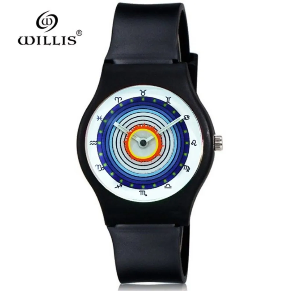 

WILLIS New TOP Silicone Candy Jelly Student Watch Ladies Clock Fashion Watches Cartoon Wristwatch Women Quartz Waterproof Watch
