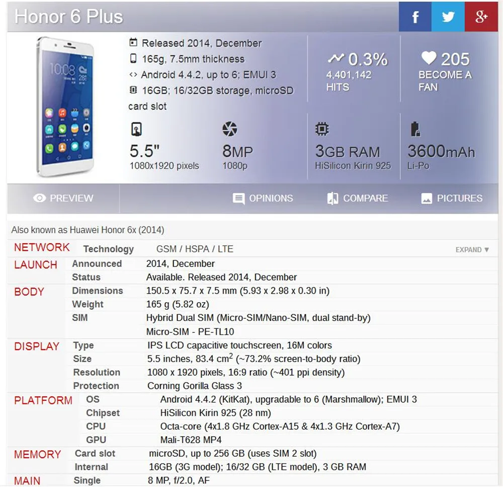 Vancca 5,5 дюймов ЖК-дисплей для huawei Honor 6 Plus дигитайзер сенсорный экран стеклянная панель Honor 6 P FHD сборка рамка Бесплатные инструменты