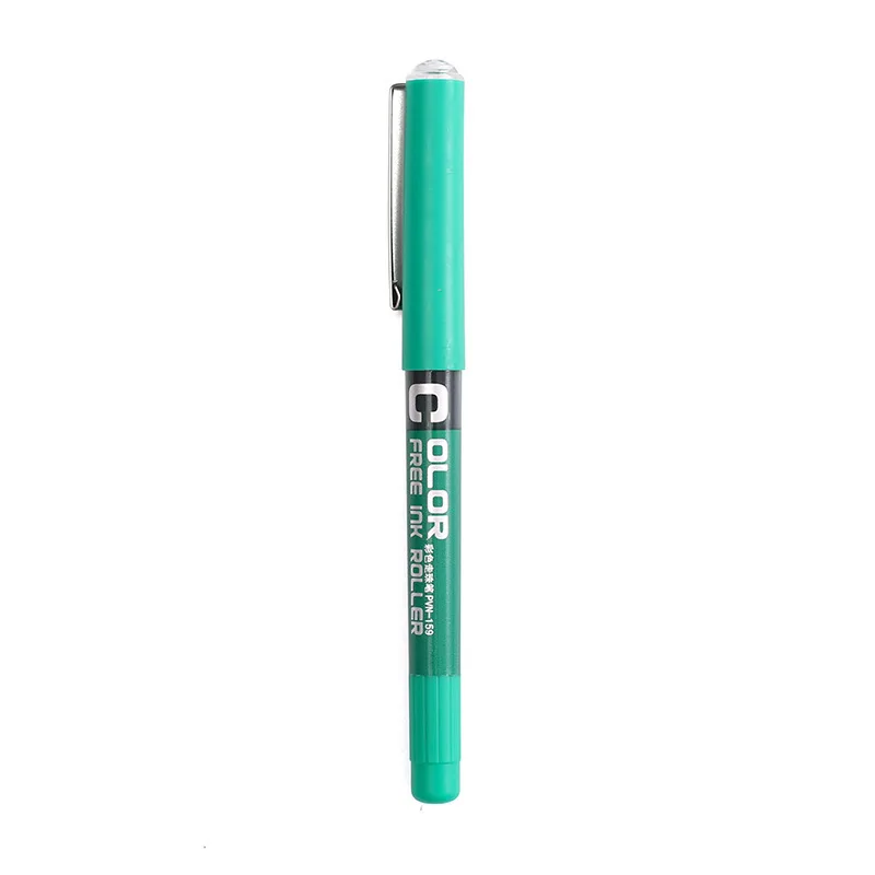 Высококачественная прямая жидкая ручка PVN-159 0,5 мм Игла очень тонкий кончик жидкий гель чернильный Ролик Шариковая ручка Офис школа - Цвет: Зеленый
