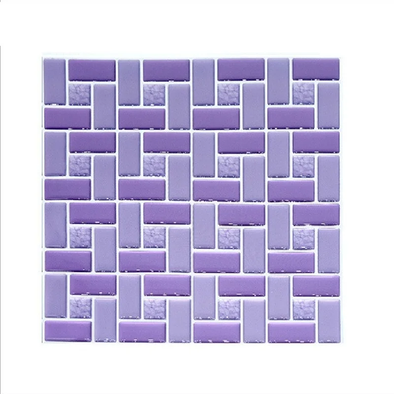 

1pcs 3D Mosaic Tile Wall Stickers For Bathroom Kitchen Waterproof Self Adhesive Home Decor Wallpapers DIY Renovation Mural Decal