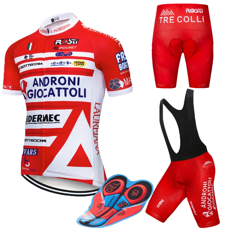 

2019 Tour UCI Team ANDRO Pro Cycling Jersey Short Sleeve Set Ropa Ciclismo Mens Summer Quick Dry Bike Maillots Culotte 9D Gel