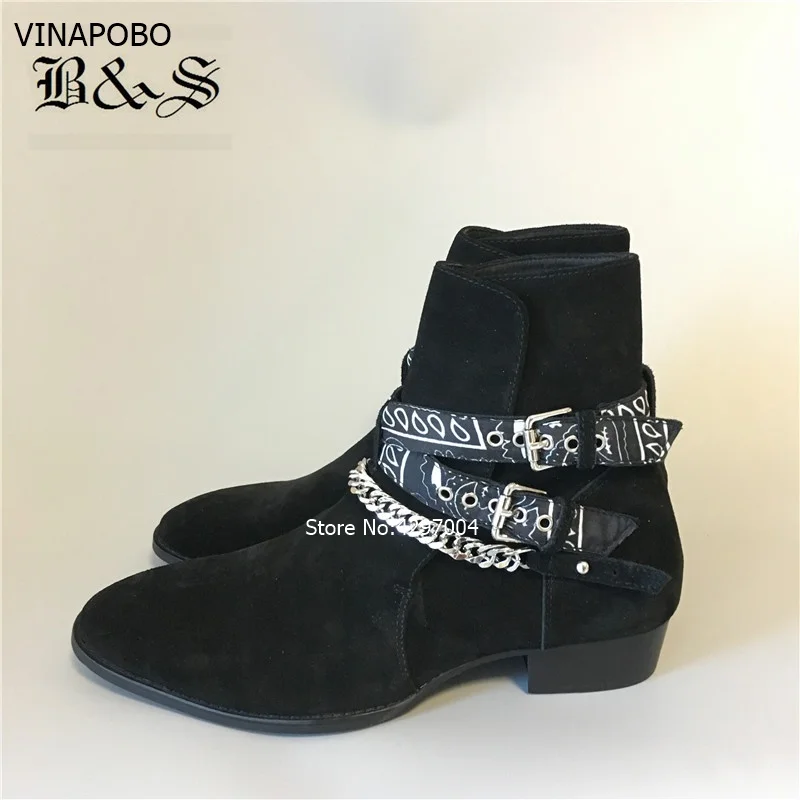 22018-New-Black-Street-personalized-Buckle-Strap-Belt-Men-Suede-Boots-exclusive-handmade-genuine-leather-boot